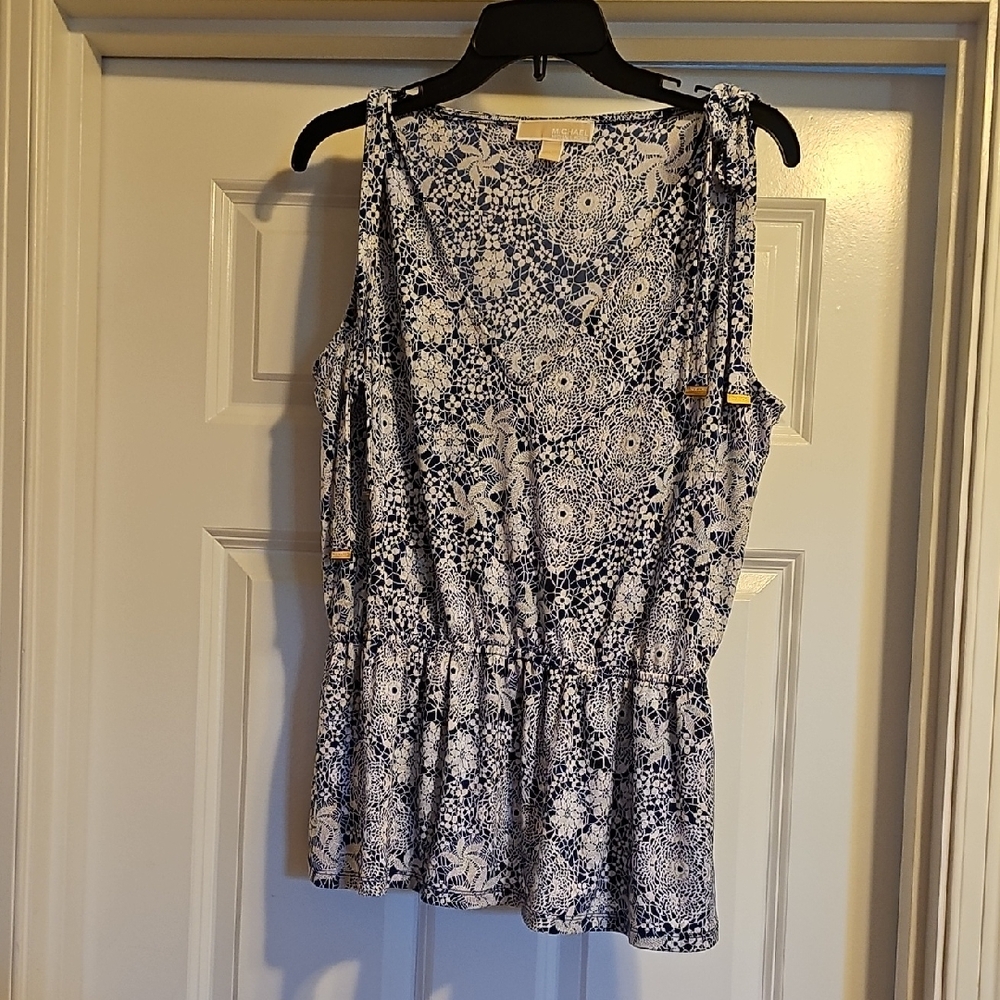 Michael Kors Floral Tank Top - Black and White